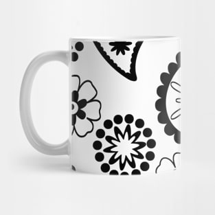 Mandala Pattern Black and White Halloween Fall Autumn Season Mug